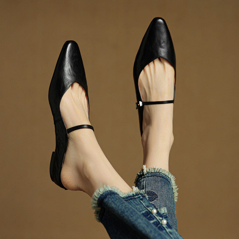 Marilyn | Genuine Leather Mary Jane Mules