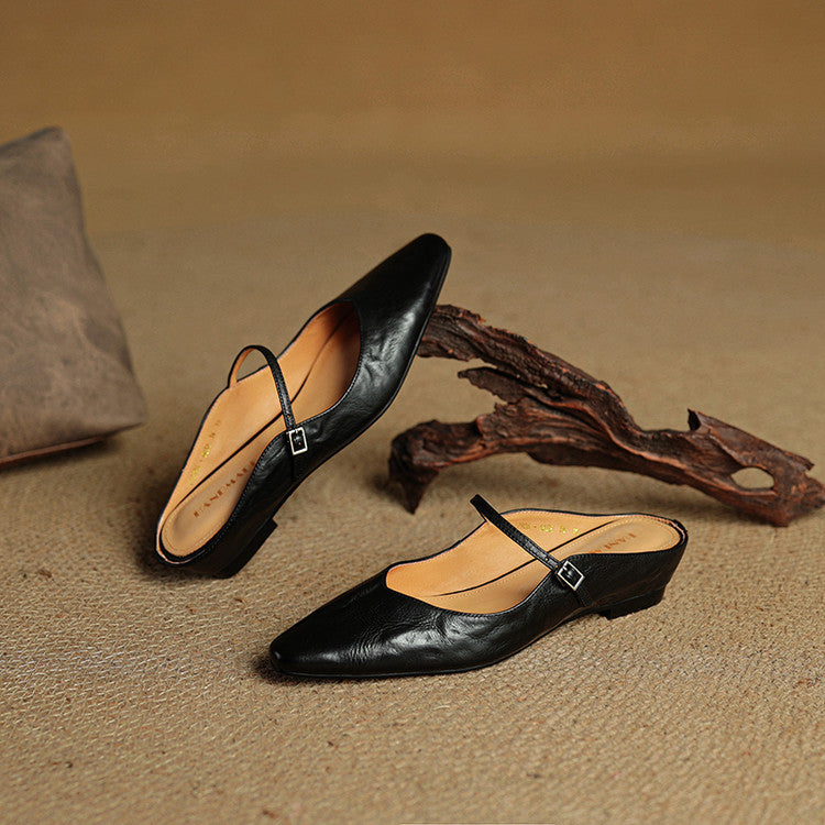 Marilyn | Genuine Leather Mary Jane Mules