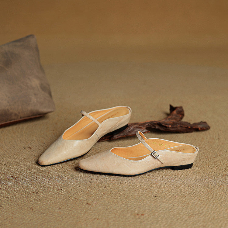 Marilyn | Genuine Leather Mary Jane Mules
