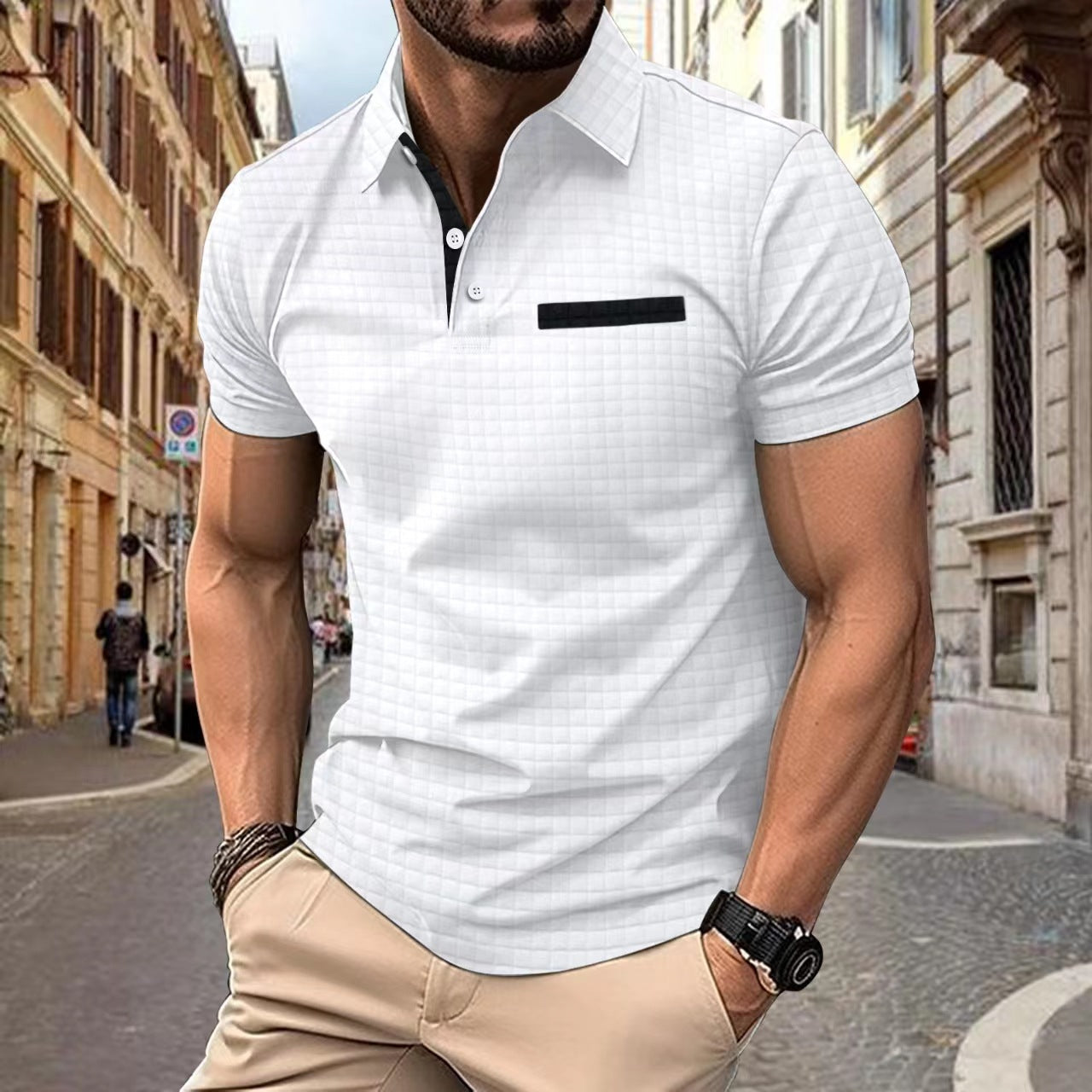 Renzo | Textured Polo Shirt