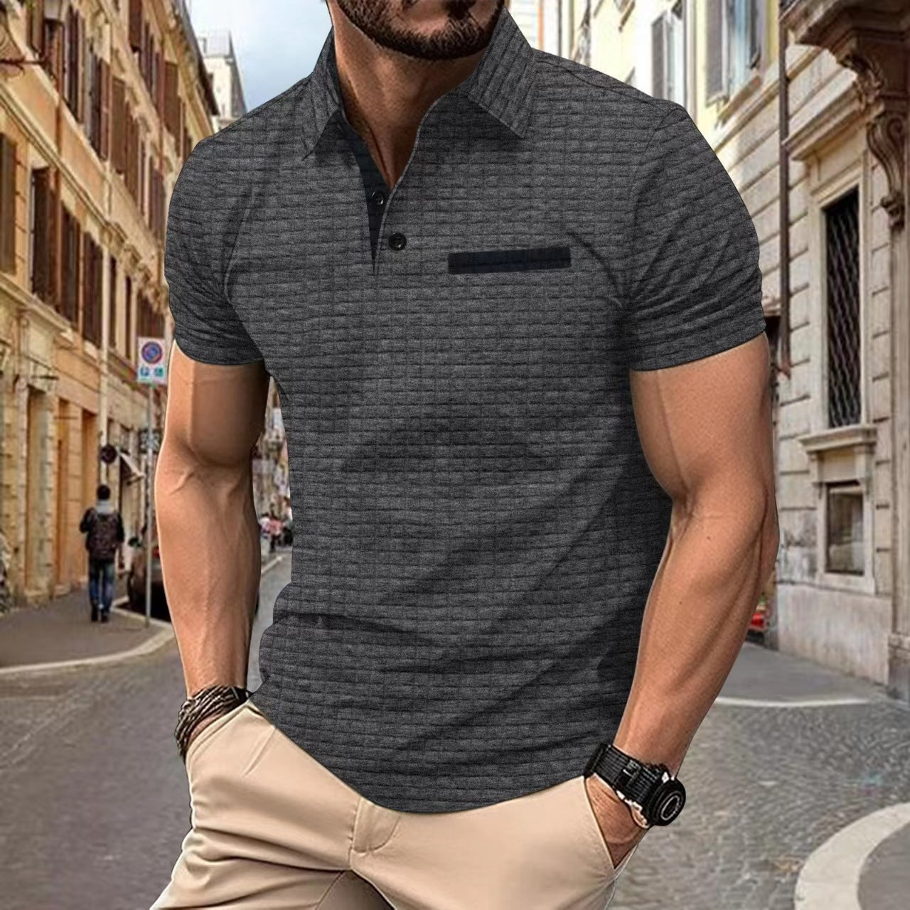 Renzo | Textured Polo Shirt