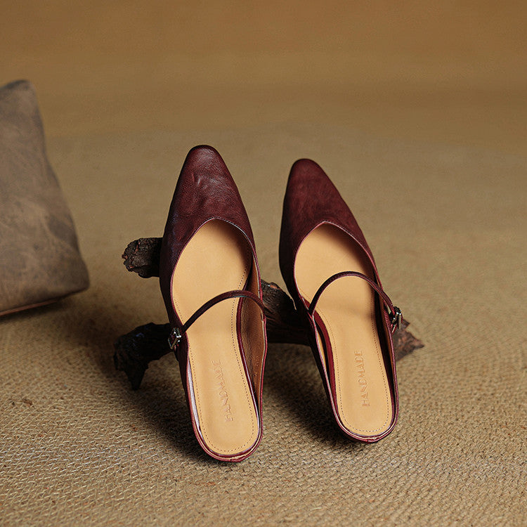 Marilyn | Genuine Leather Mary Jane Mules