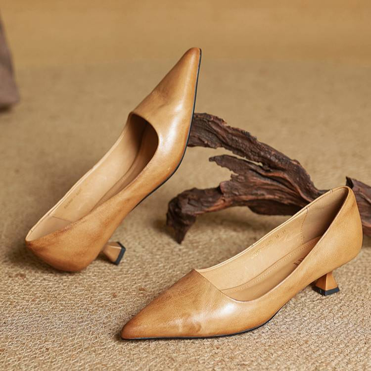 Gloria | Genuine Leather Heels