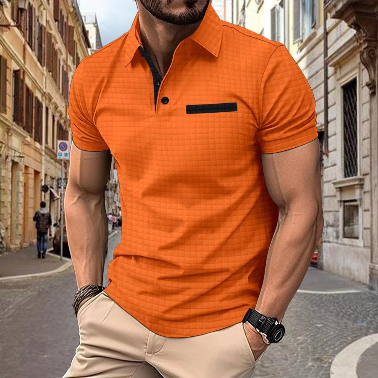Renzo | Textured Polo Shirt