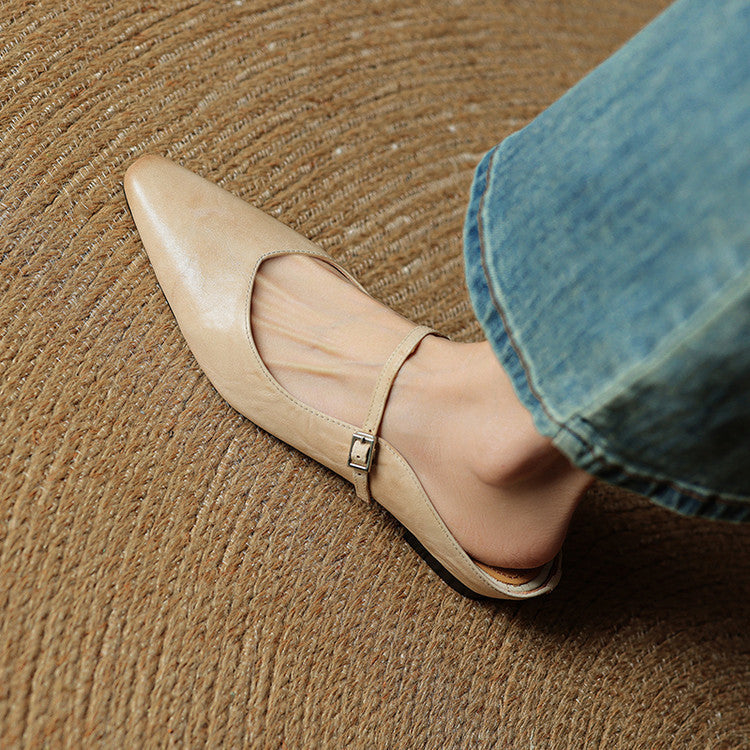 Marilyn | Genuine Leather Mary Jane Mules