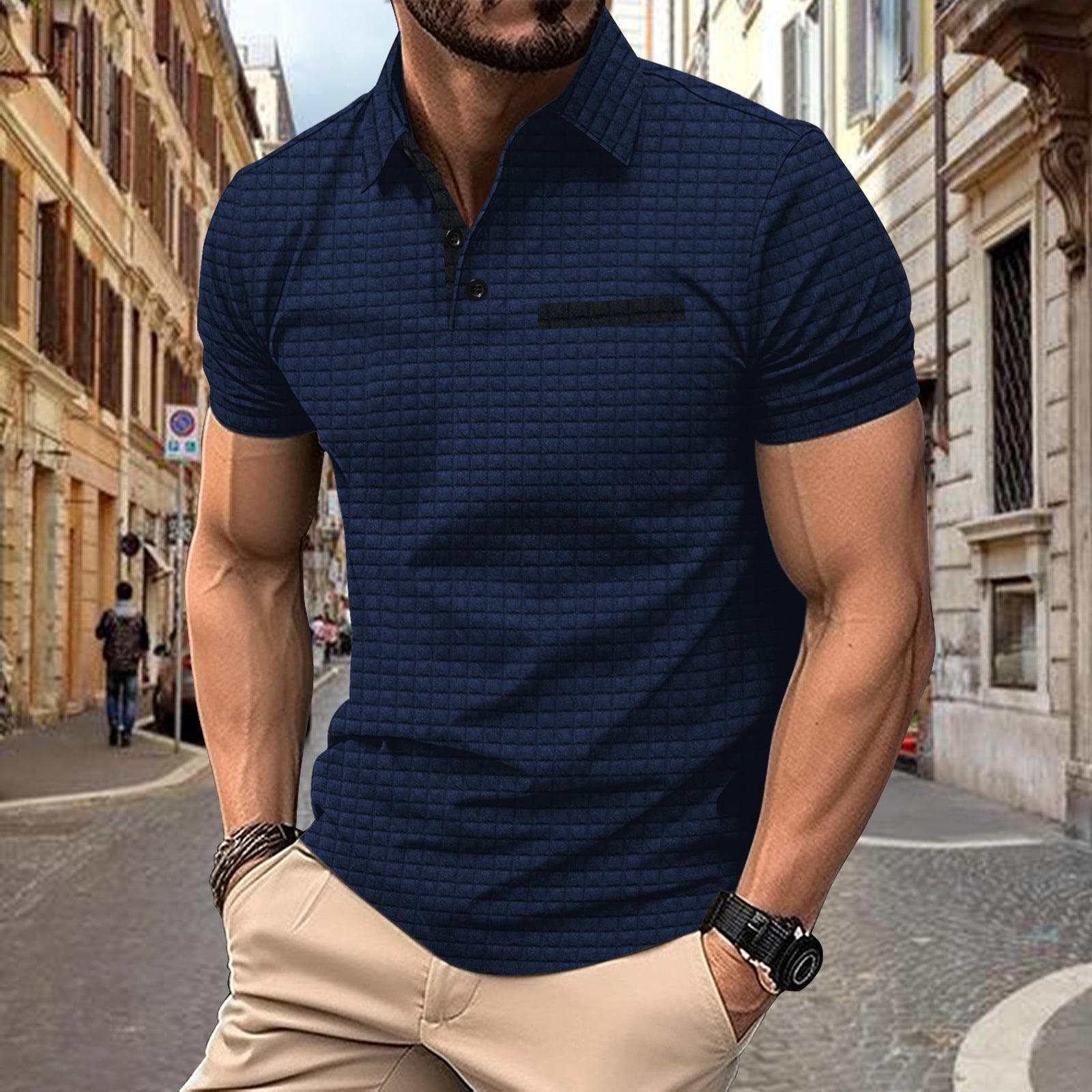 Renzo | Textured Polo Shirt