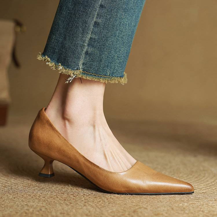 Gloria | Genuine Leather Heels