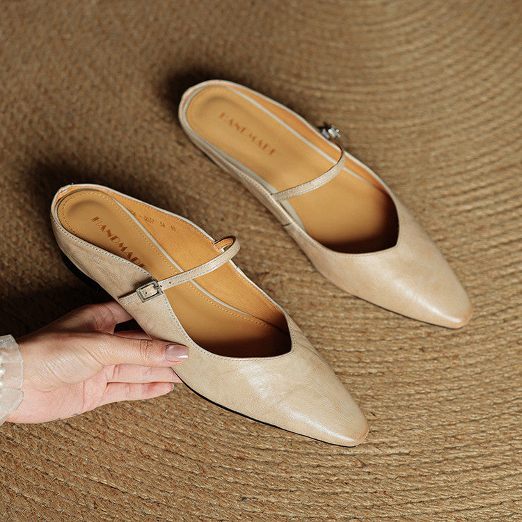 Marilyn | Genuine Leather Mary Jane Mules