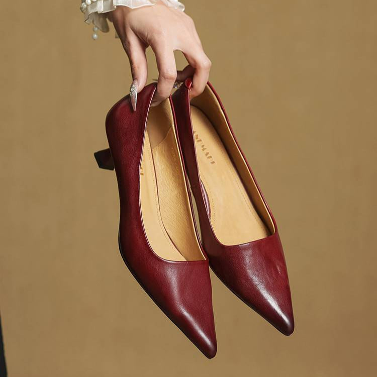 Gloria | Genuine Leather Heels