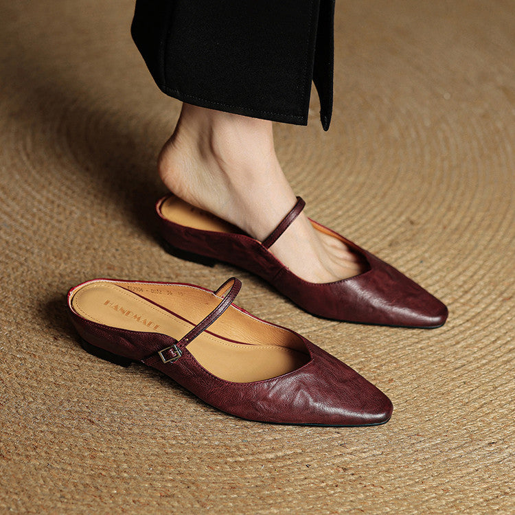 Marilyn | Genuine Leather Mary Jane Mules
