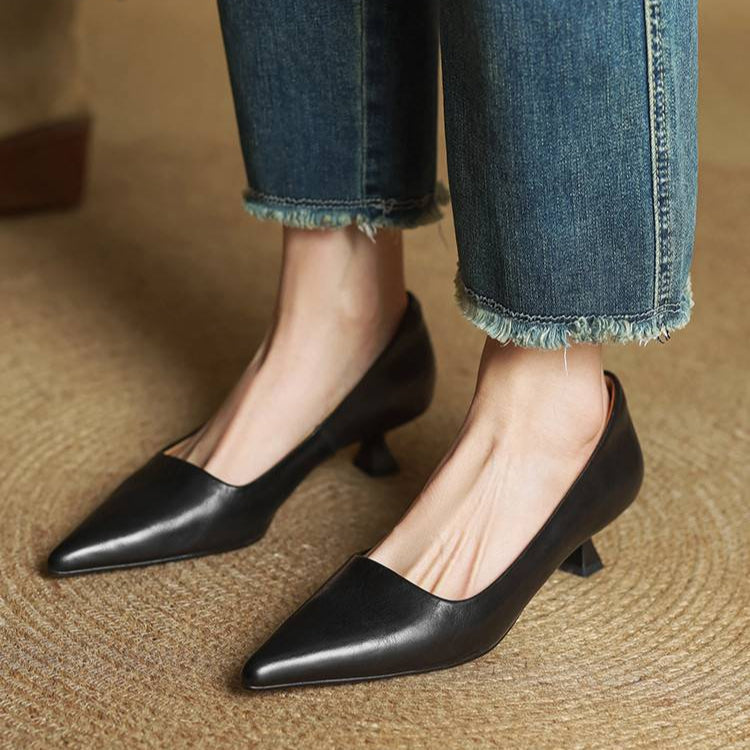 Gloria | Genuine Leather Heels