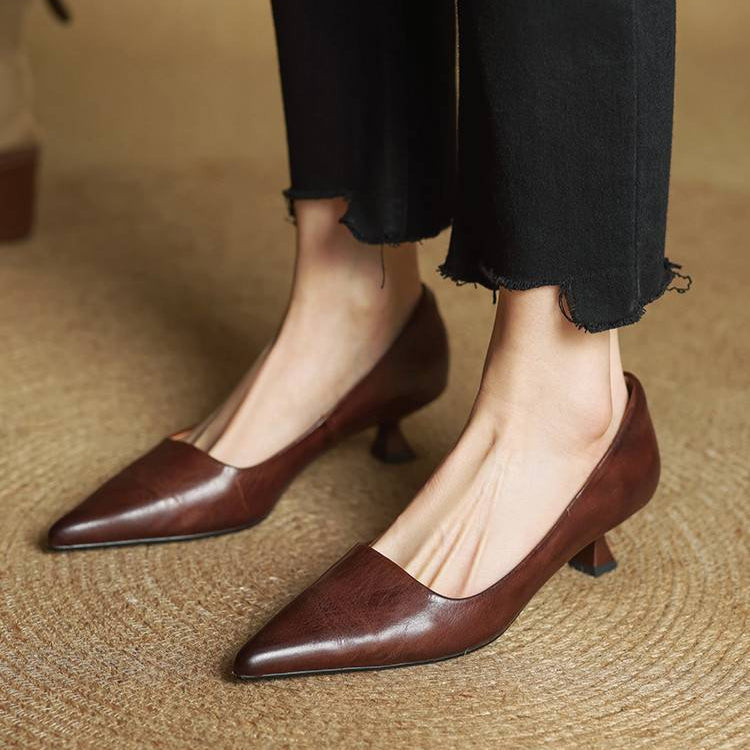 Gloria | Genuine Leather Heels