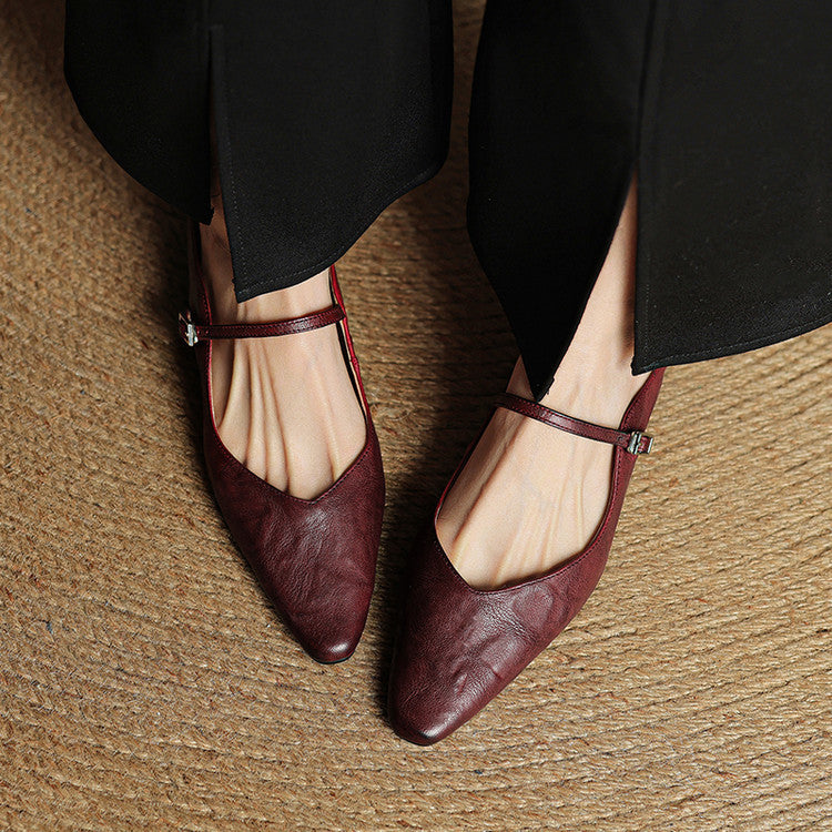 Marilyn | Genuine Leather Mary Jane Mules