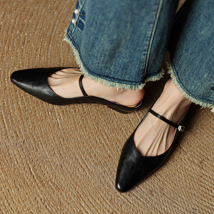 Marilyn | Genuine Leather Mary Jane Mules