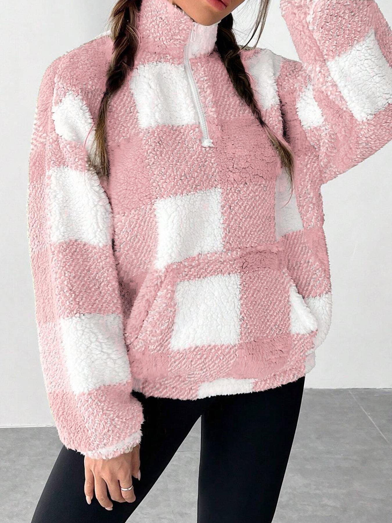 Clarisse™ | Cozy Plaid Sherpa Pullover