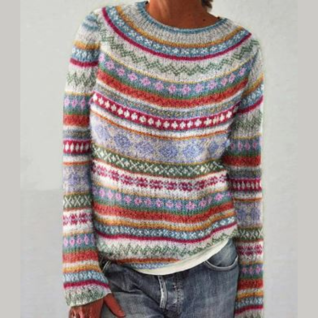 Marilyn™ | Retro Pastel Fair Isle Sweater