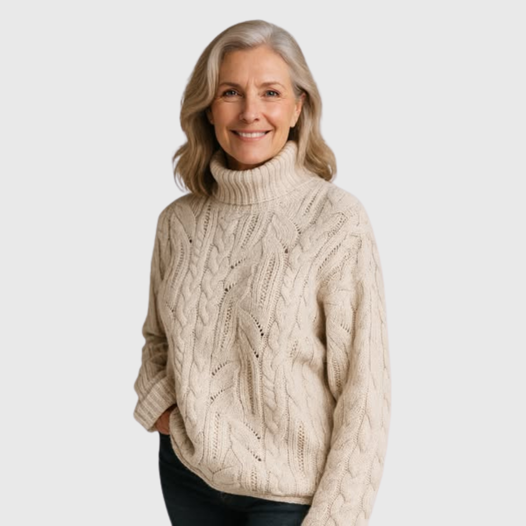 Allison™ | Braided Knit Turtleneck