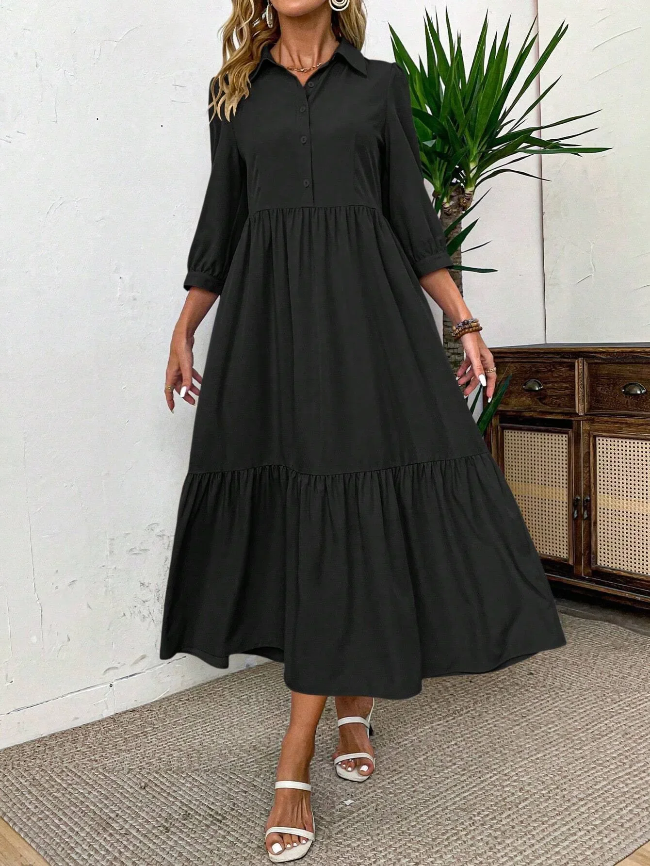 Monelle | Flowing Shirt Dress