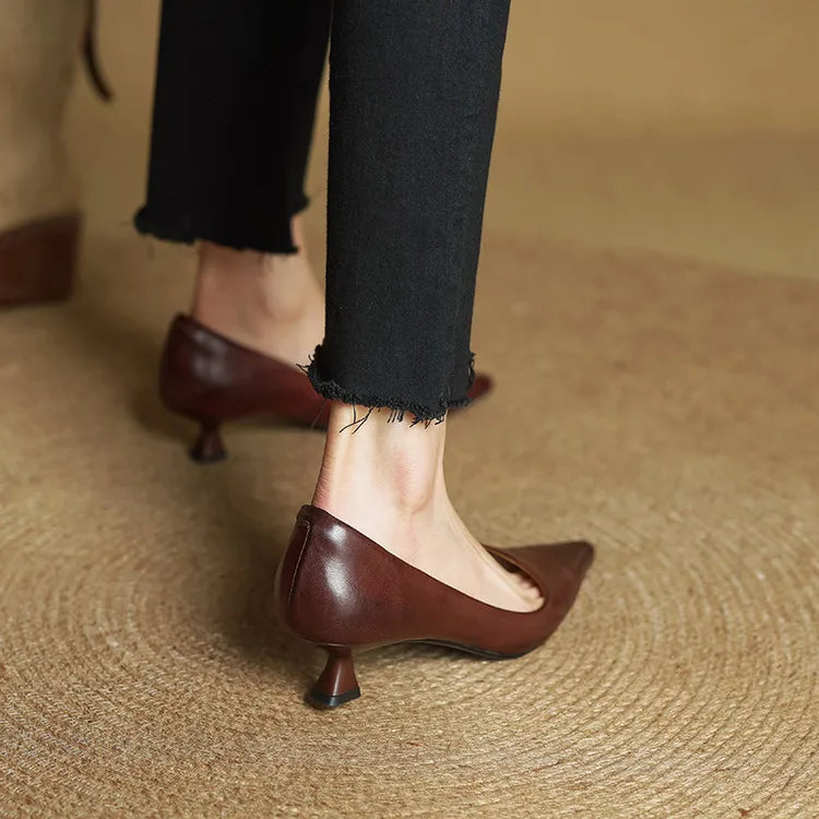 Gloria | Genuine Leather Heels