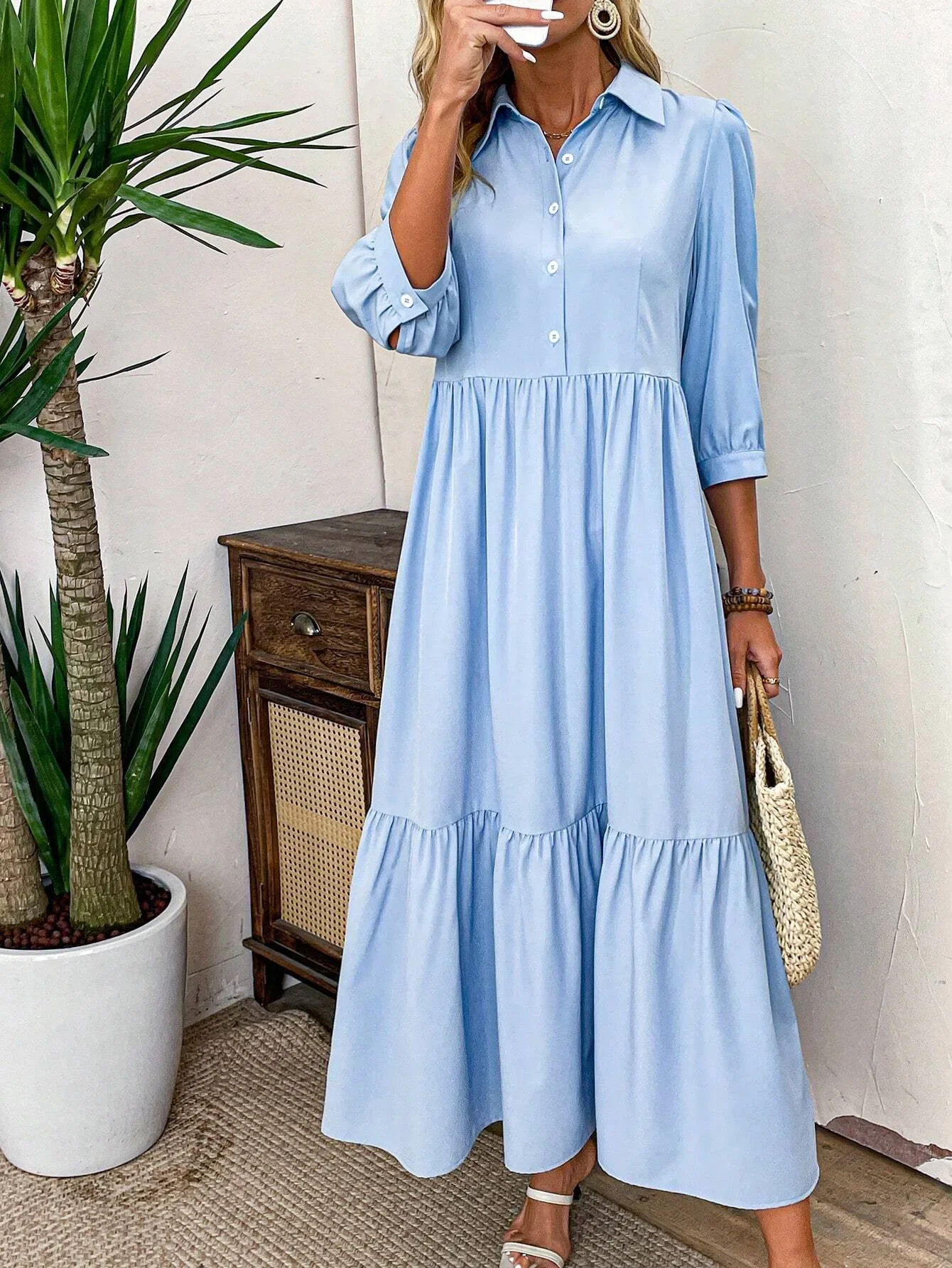 Monelle | Flowing Shirt Dress