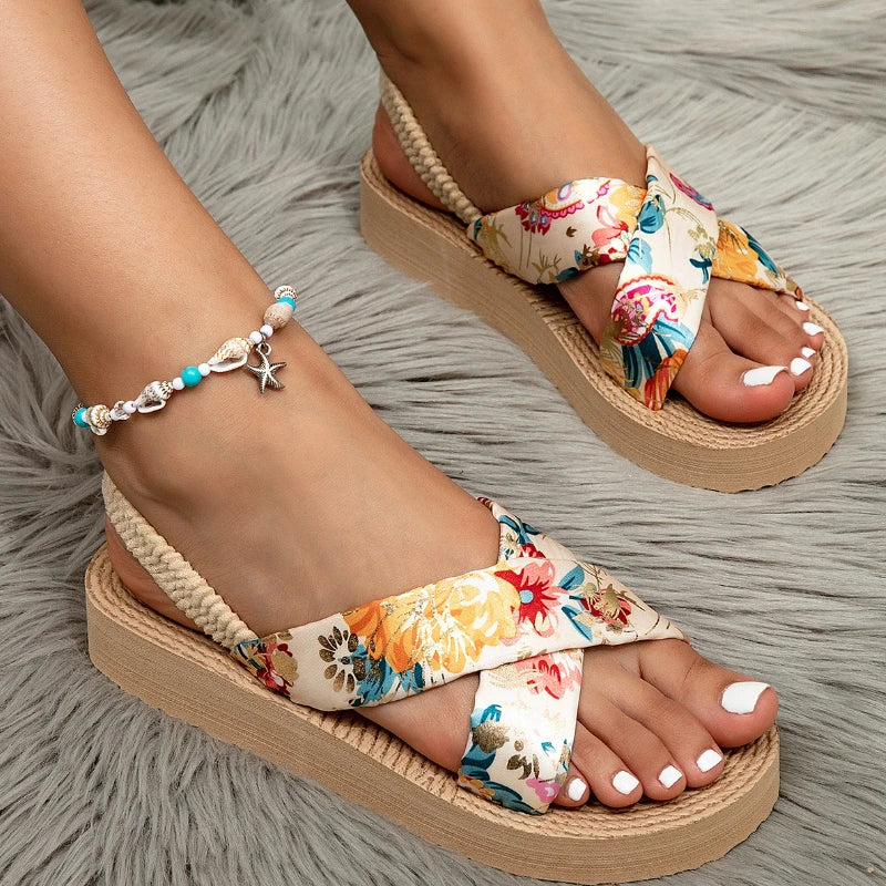 Emma | Boho Floral Sandals