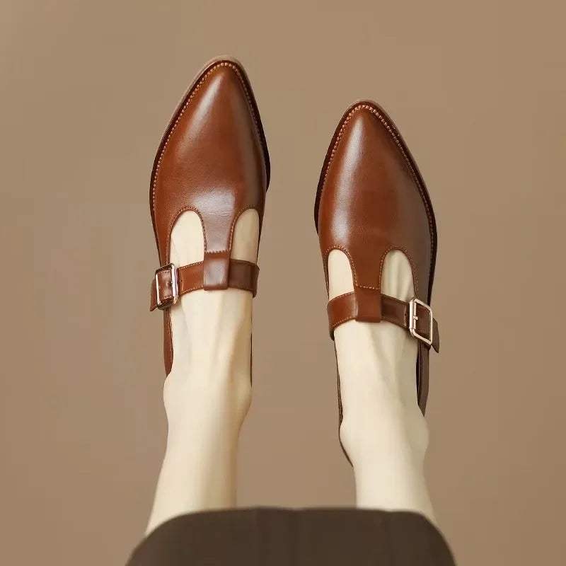 Angela | Pointed Mary Jane Heels