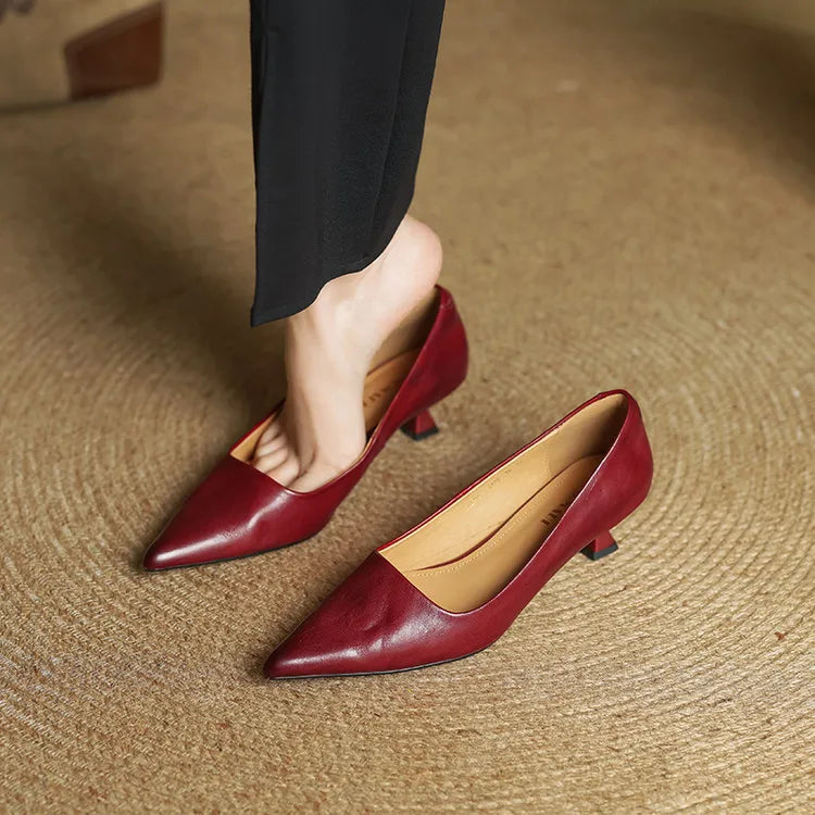 Gloria | Genuine Leather Heels