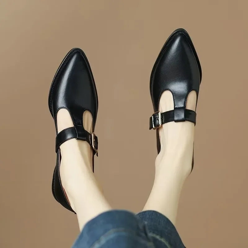 Angela | Pointed Mary Jane Heels