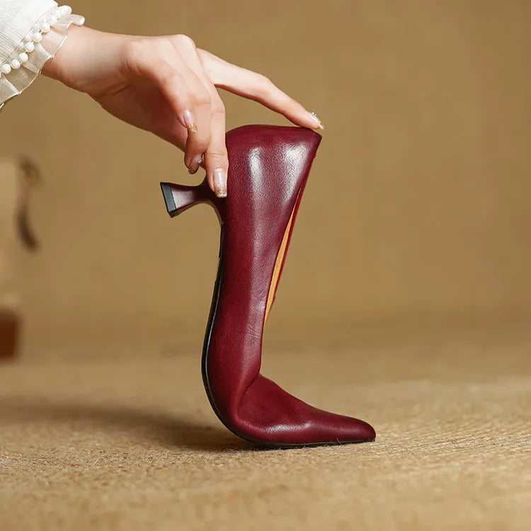 Gloria | Genuine Leather Heels