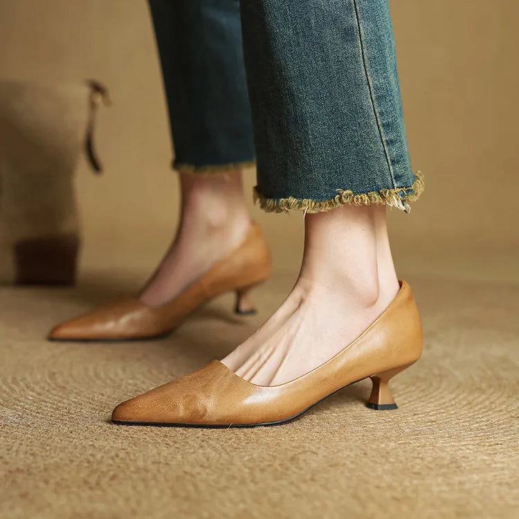 Gloria | Genuine Leather Heels