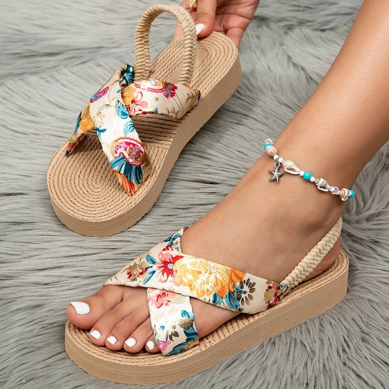 Emma | Boho Floral Sandals