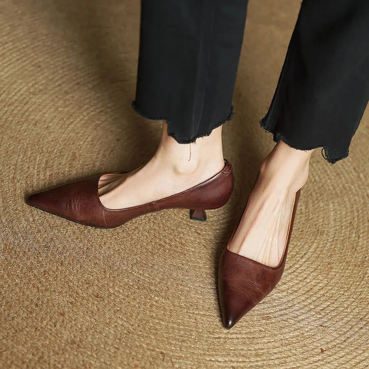 Gloria | Genuine Leather Heels