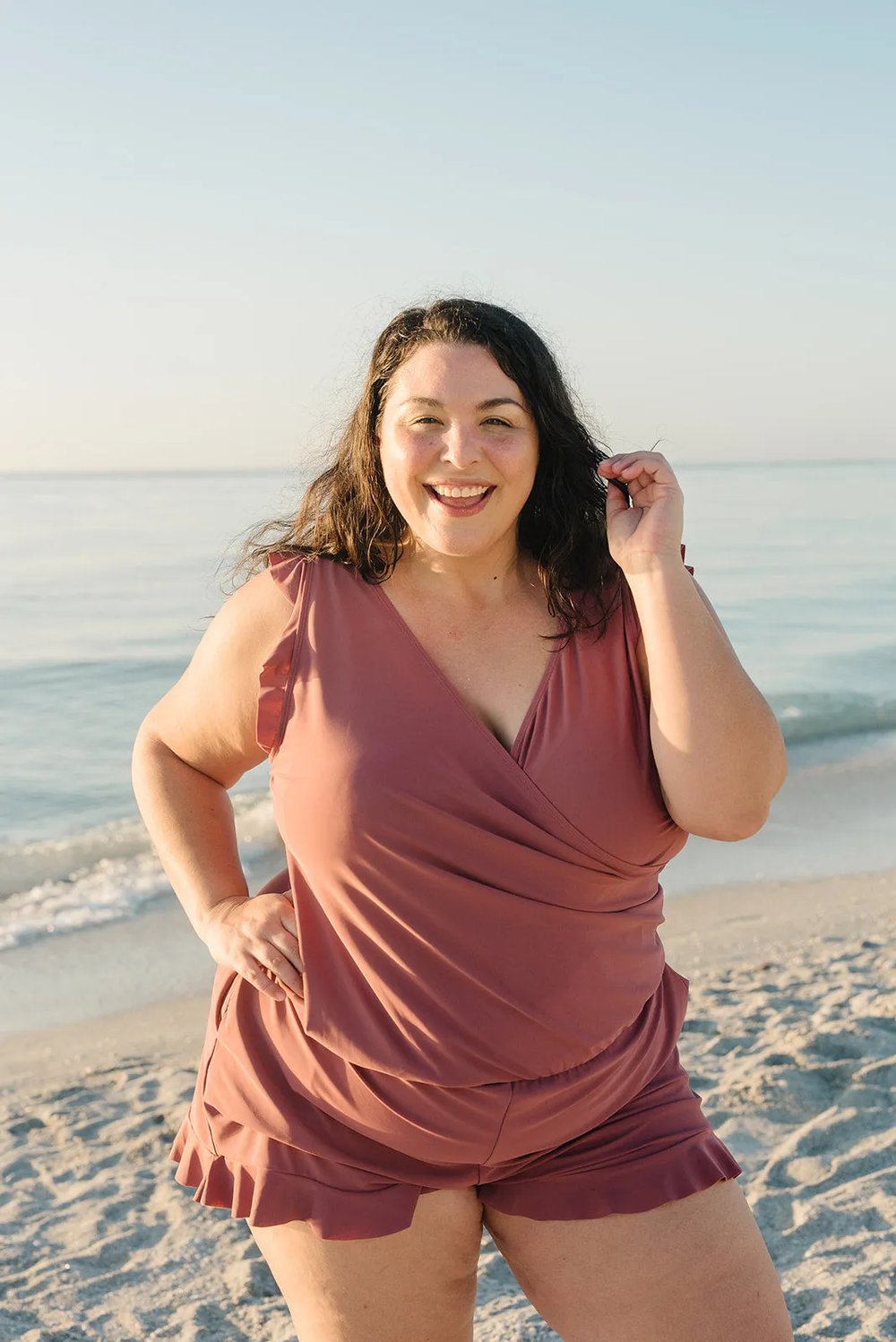 Amy™ | Flattering Ruffle Swimsuit with Bust Support