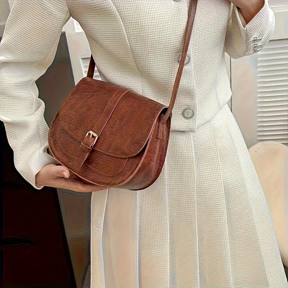 Evelyn™ | Classic Faux Leather Saddle Backpack