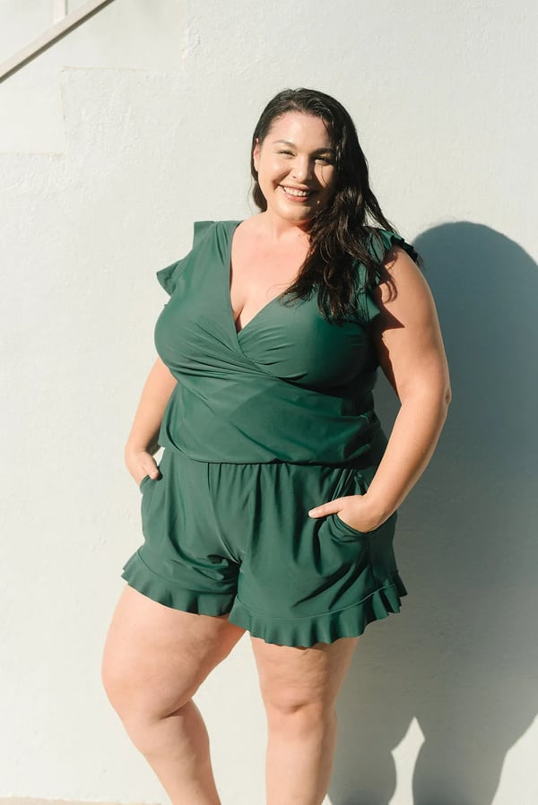 Amy™ | Flattering Ruffle Swimsuit with Bust Support
