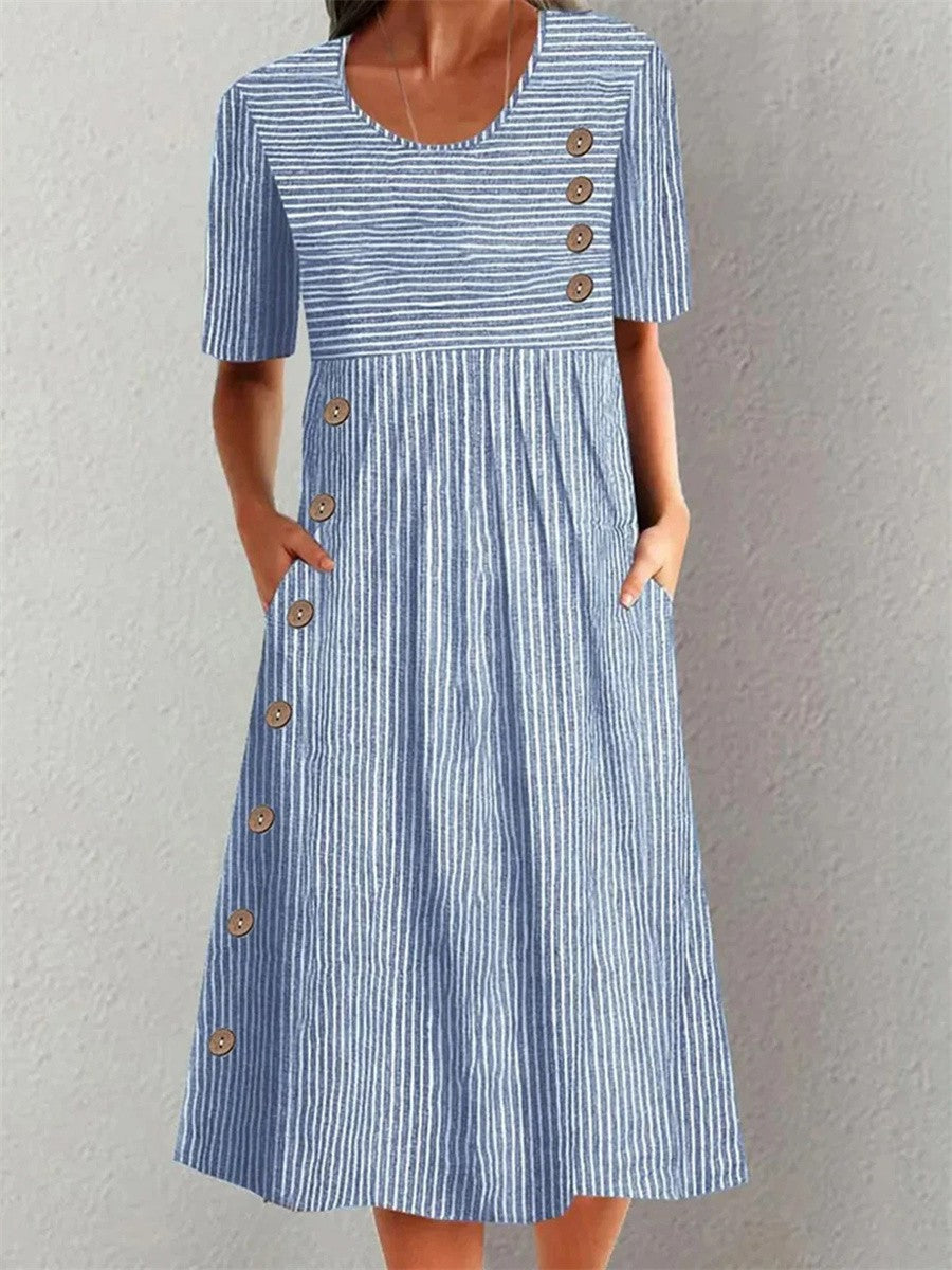 Arianna | Classic Dress With Button Details