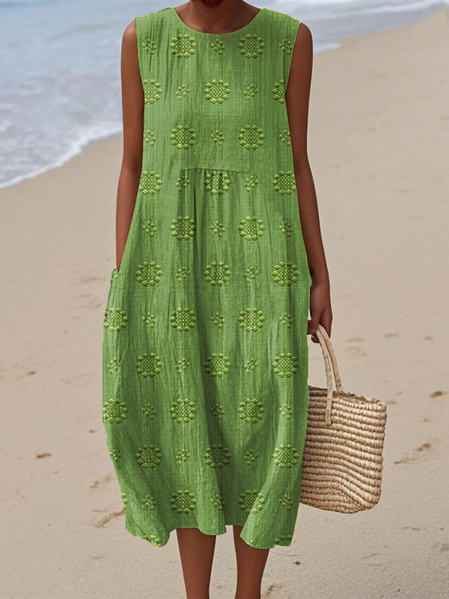 Kiona | Elegant Cotton Dress With Pockets