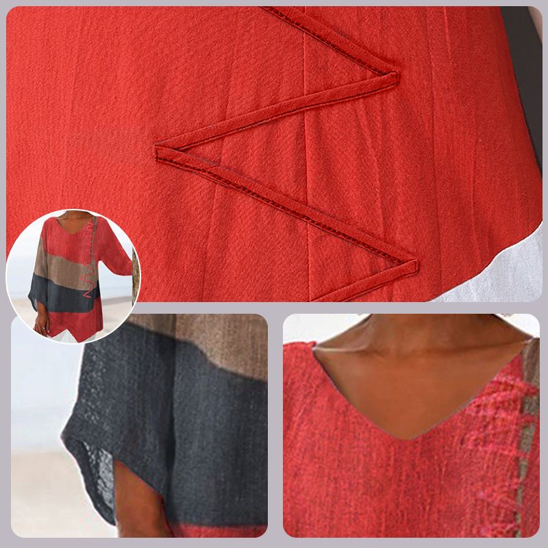 Ellie™ | Artistic V-neck Tunic Shirt