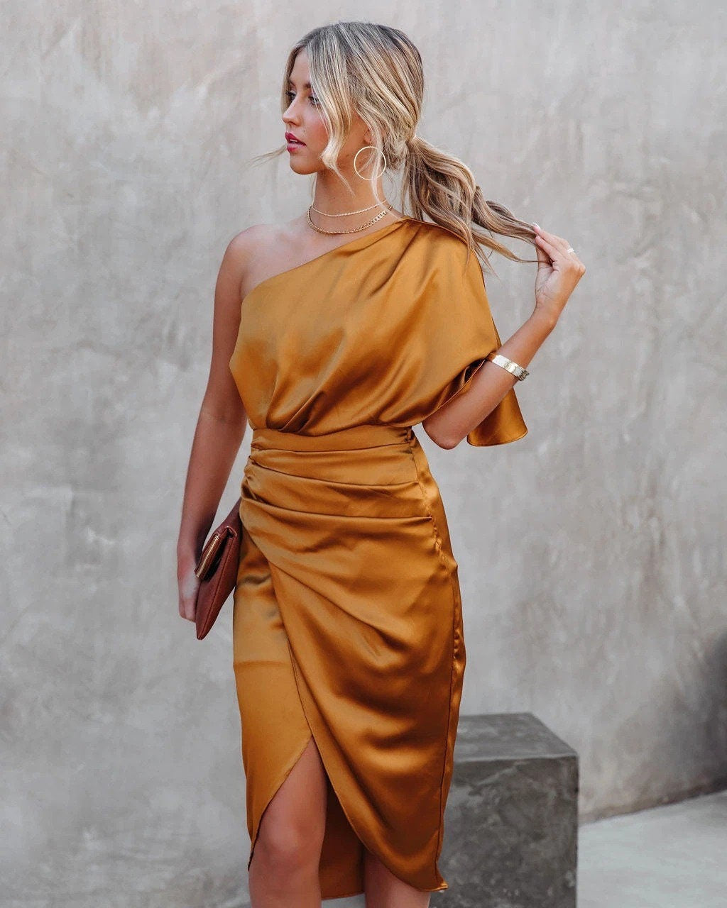 Monelle™ | Elegant One-Shoulder Dress