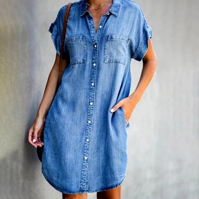 Monelle | Modern Denim Shirt Dress