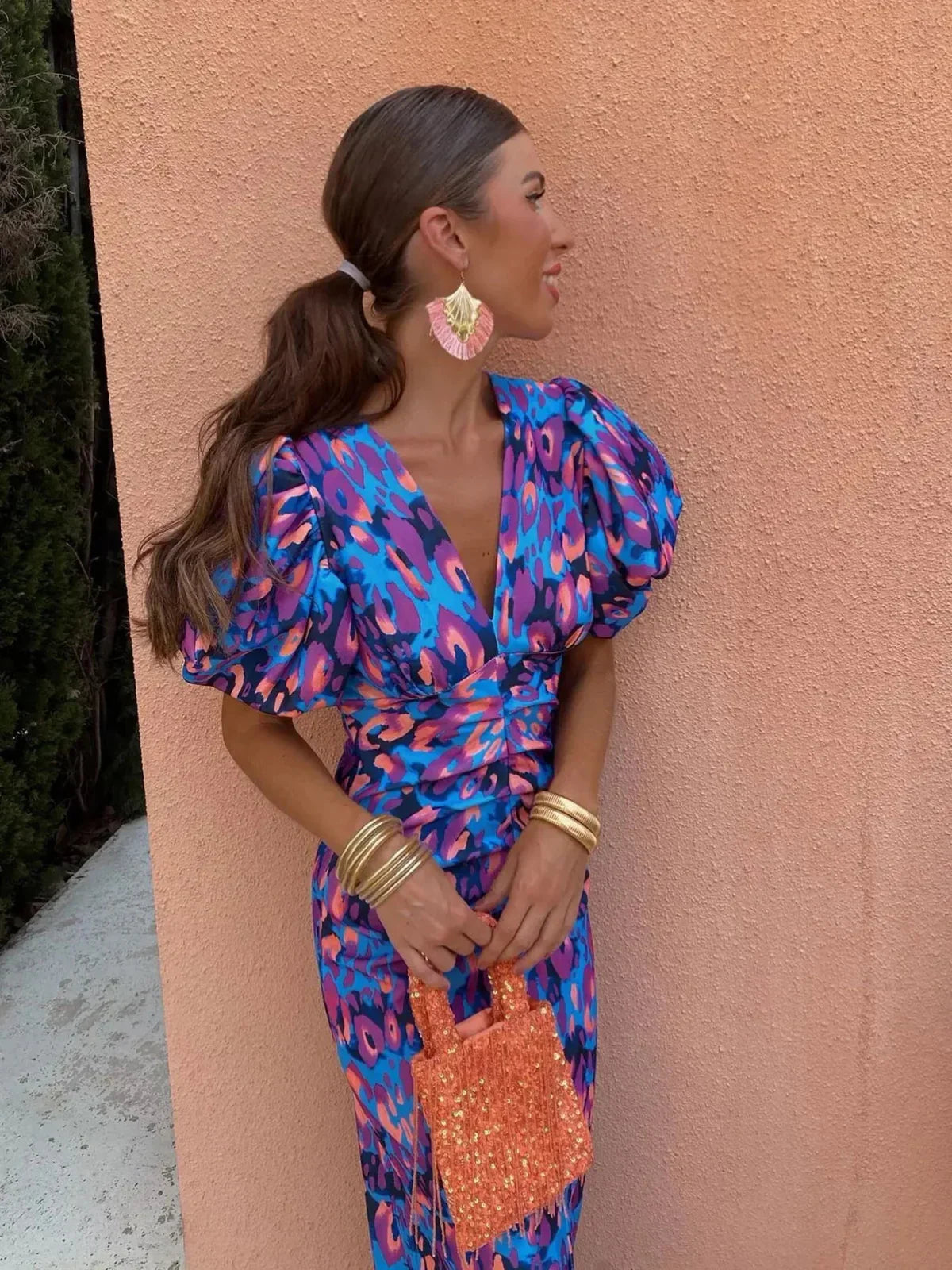 Olivia™ | Colorful Pleated Midi Dress