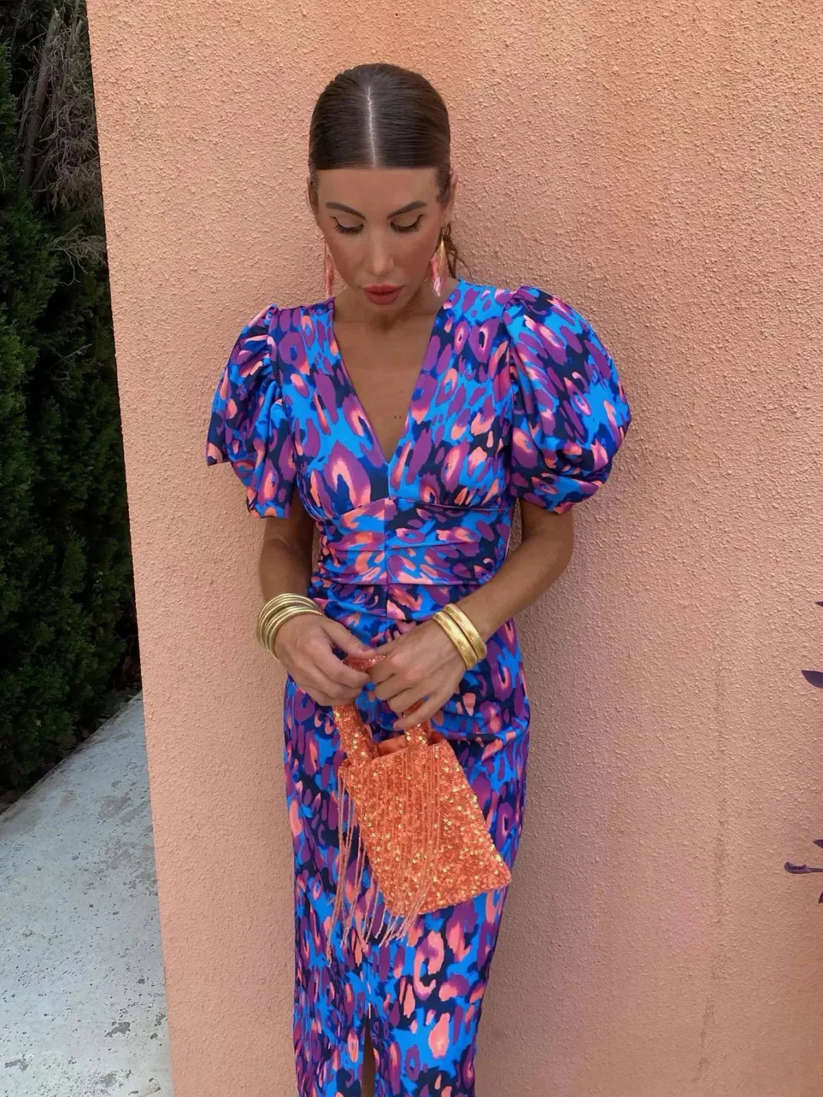 Olivia™ | Colorful Pleated Midi Dress