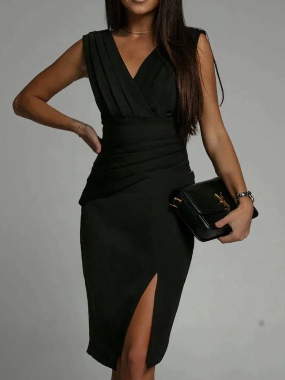Monelle™ | Elegant V-Neck Dress