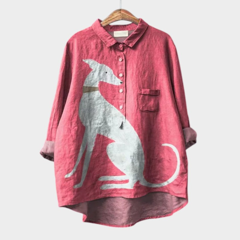 Palmira | Oversized Shirt with Dog Design
