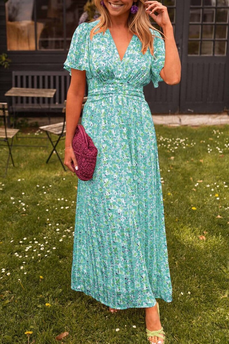 Amelia | Elegant V-Neck Maxi Dress