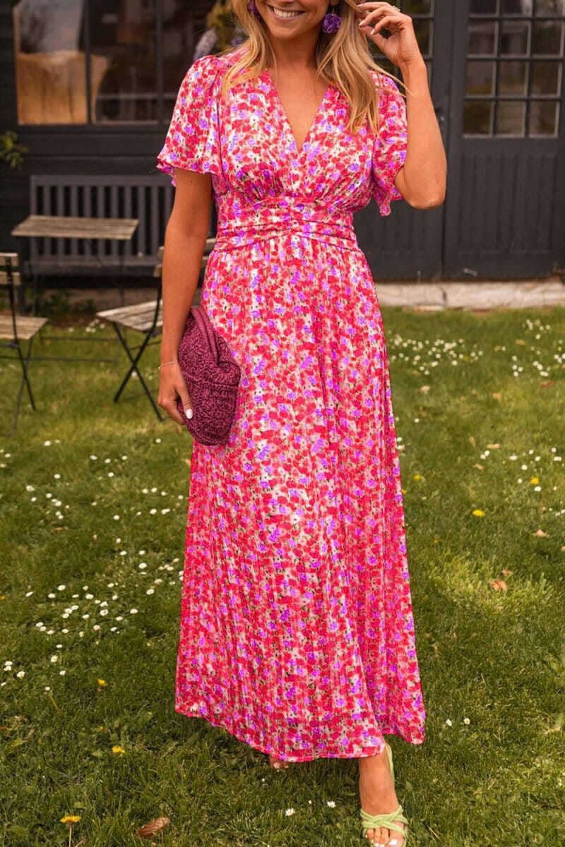 Amelia | Elegant V-Neck Maxi Dress