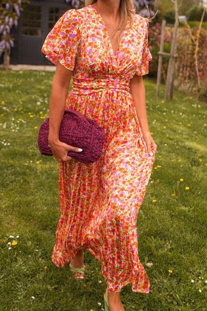 Amelia | Elegant V-Neck Maxi Dress